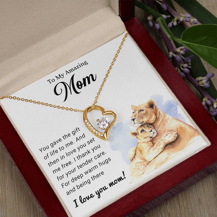 To My Amazing Mom - Forever Love Necklace