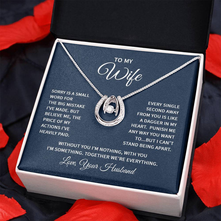 Lucky In Love - To My Wife Necklace