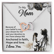 To My Mom - Interlocking Hearts Necklace