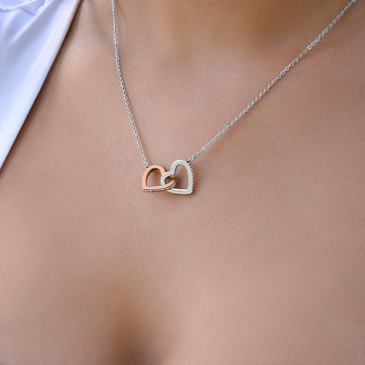 To My Best Bonus Mom - Interlocking Hearts Necklace