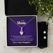 To My Mom - Alluring Beauty Necklace + Earrings