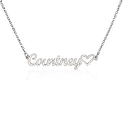 Name Necklace + Heart