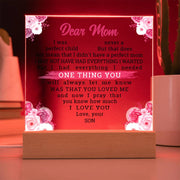 Dear Mom - Acrylic Square Plaque