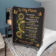 To My Mom, Everything I Am - Heirloom Woven Blanket