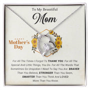To My Beautiful Mom - Forever Love Necklace